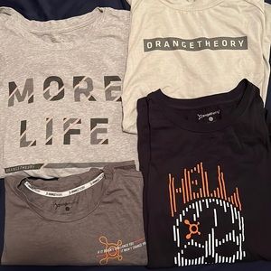 Four OTF Shirts. Three of them are large only the More life shirt is XL.